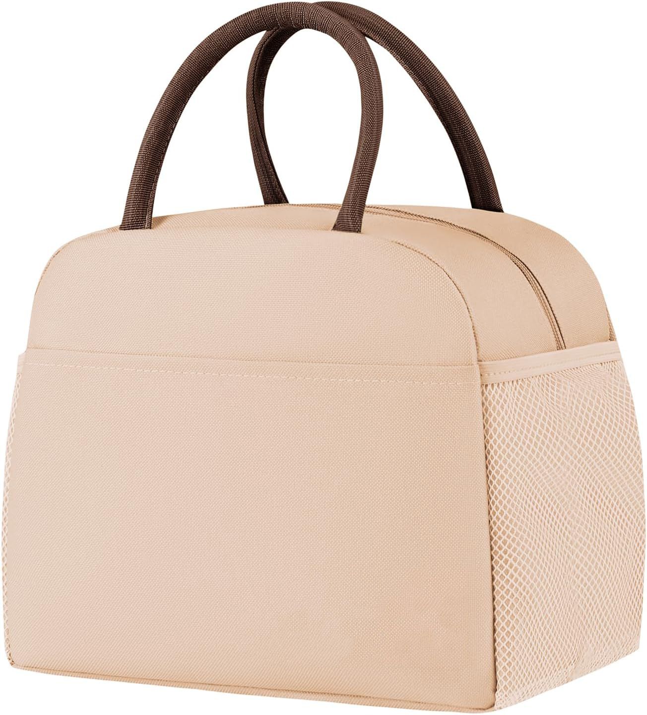 Keep Warm And Cold Insulated Lunch Bag Food Carrier with Side Pockets