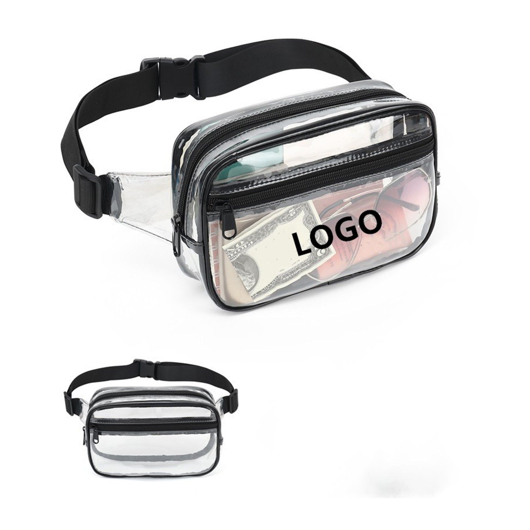 Mirror Leather PVC Waist Pack Crossbody Chest Bum Belt Bag