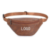 Custom Logo PU Leather Fashion Belt Fanny Pack Waist Bag Logo
