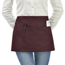 Stylist Waiter Chef Waist Cotton Apron with Pockets Short Half Contractor Waist Apron