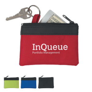 Custom Logo Zippered Security Money Bag Purses Coin Holder Pouch Bank Deposit Bag
