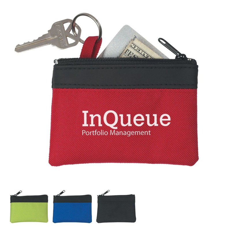 Custom Logo Zippered Security Money Bag Purses Coin Holder Pouch Bank Deposit Bag