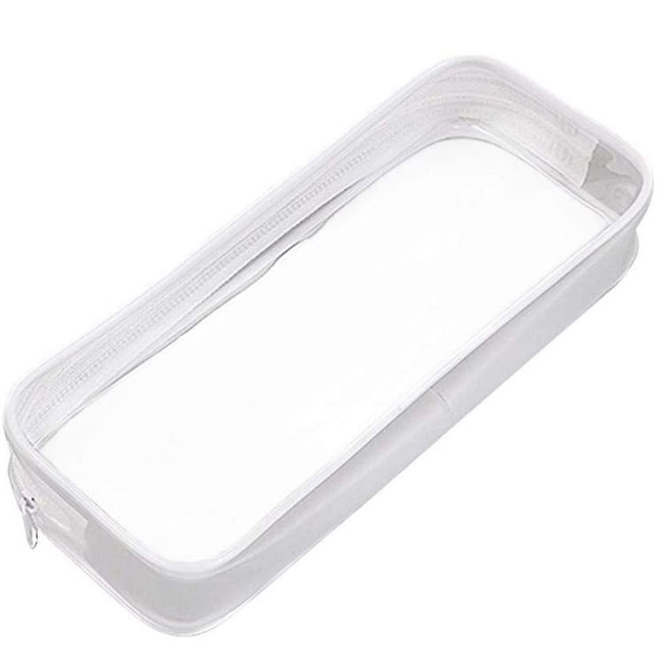 Waterproof Transparent PVC Zipper Pouch Stationery Pen Case Plastic Clear Pencil Bags