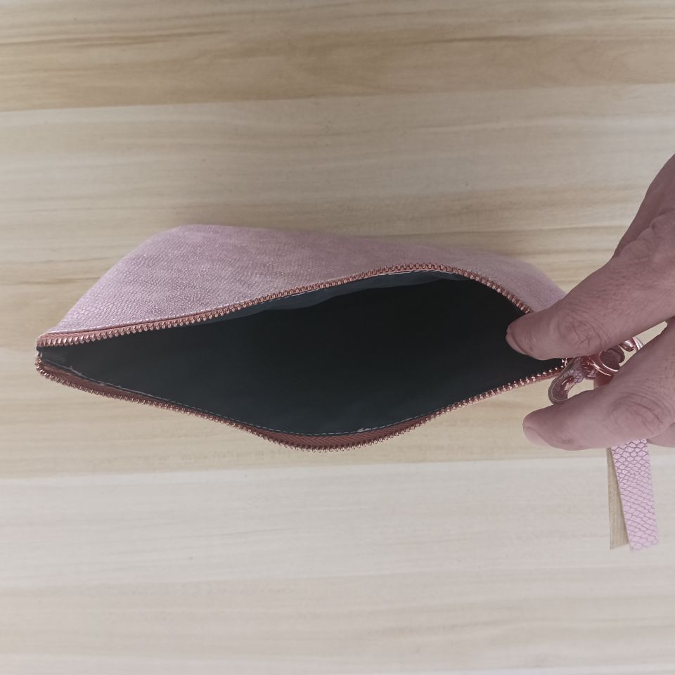 Custom Color PU Leather Makeup Pouch Cosmetic Make Up Zipper Wash Beauty Brush Bag