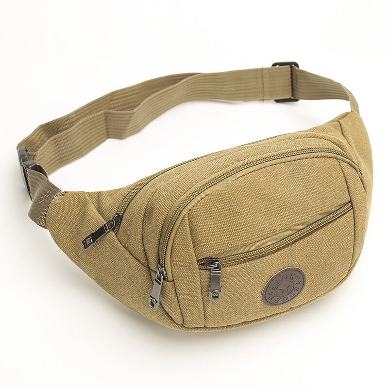 Custom Canvas Running Belt Waist Men's Fanny Pack