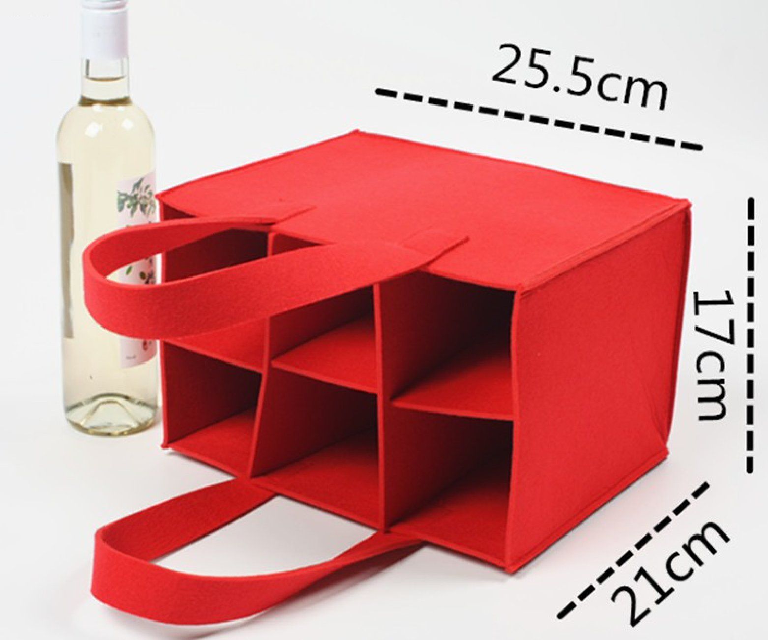 Reusable Eco Felt Wine Bottle Gift Packaging Carrier Tote Bag