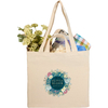 2025 Organic Canvas Tote Bags Bulk with Handles Certified Organic Cotton Totes Reusable Blank Cloth Fabric Shopping Bag