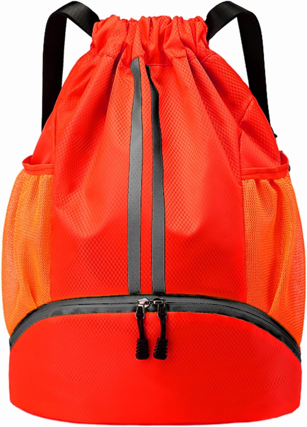 Water-Resistant Drawstring Backpack Gym Bag with Shoes Compartment