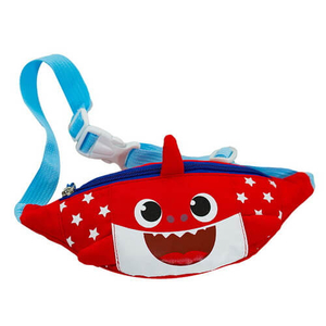 New Cartoon Shape Shark Canvas Oxford Mini Fanny Pack Waist Bag for Kids Girls