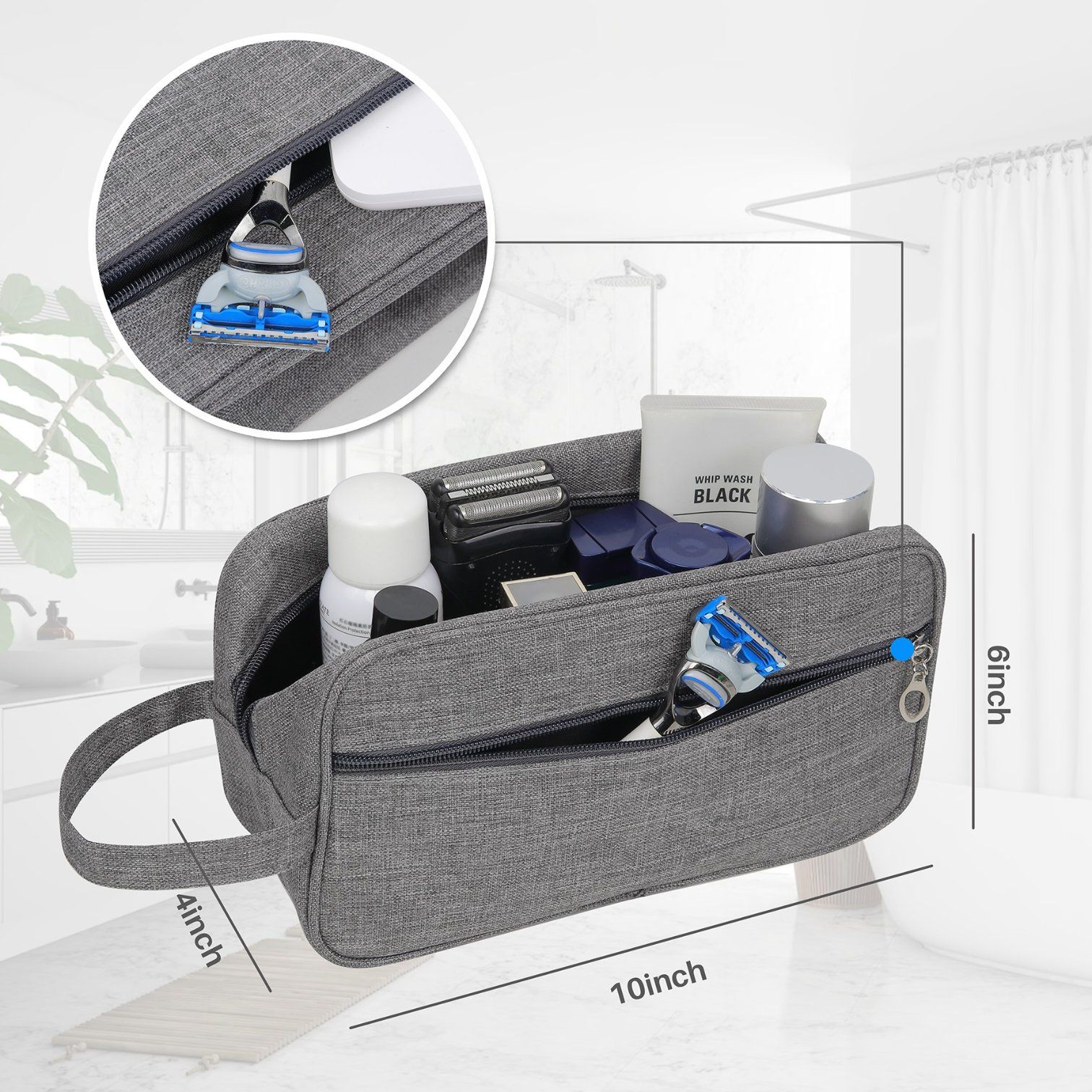 Custom Logo Printed Tools Storage Pouch Men Toiletry Cosmetic Travel Kit Bag