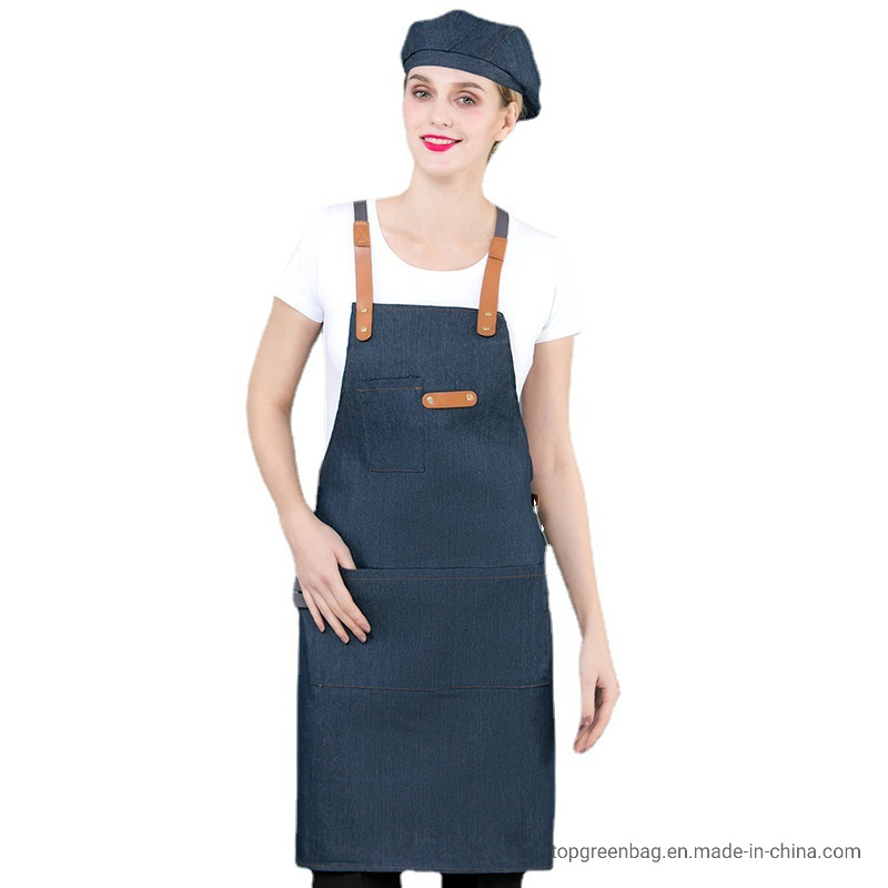 2024-Custom-Logo-Waterproof-Kitchen-Apron-Fpr-Cooking-Mens-and-Womens-Professional-Chef-or-Server-Bib-Apron-with-Adjustable-Straps (2)