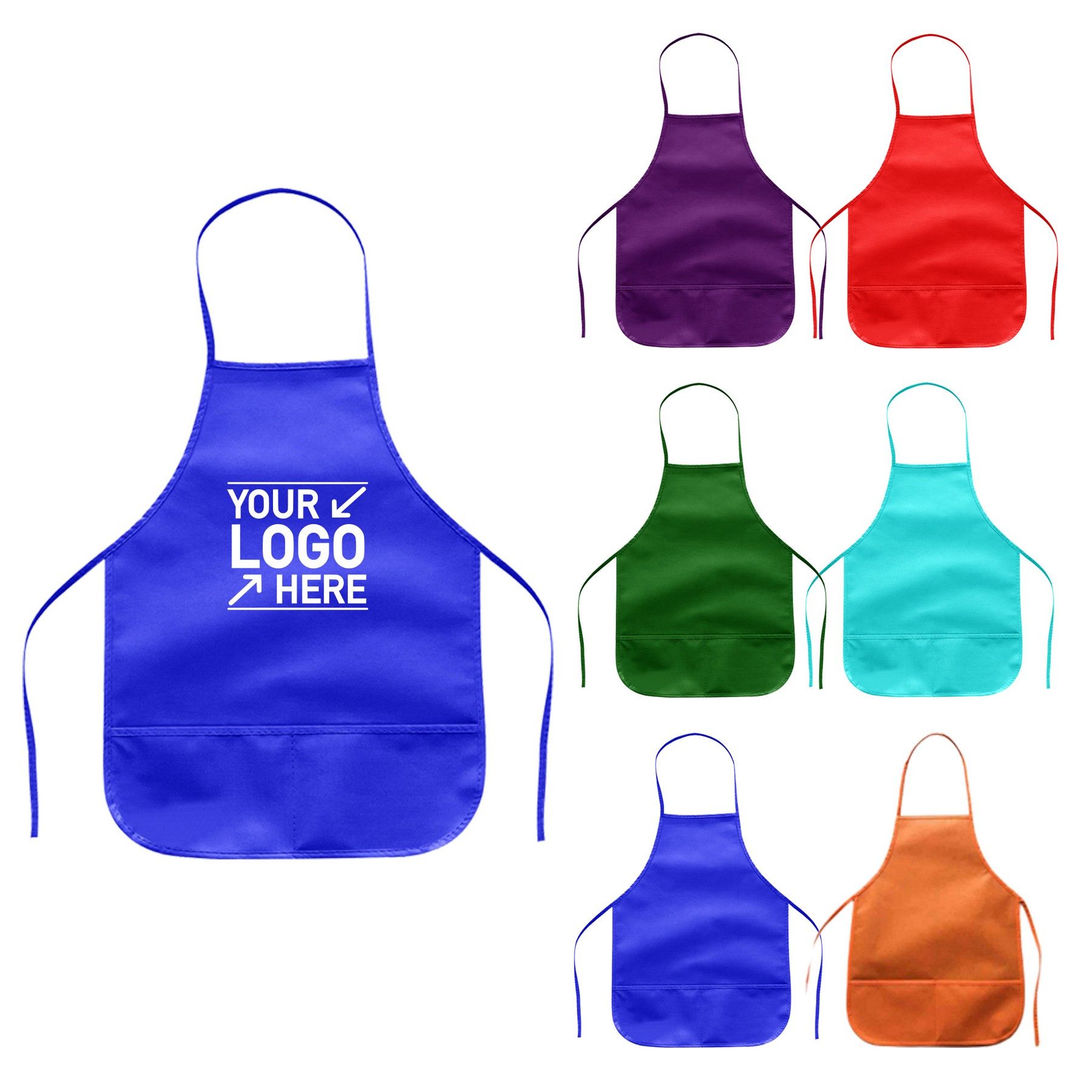 Kids-Art-Smock-Children-Painting-Roomy-Pockets-Non-Woven-Disposable-Apron