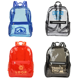 New Trend Good Quality Vinyl Plastic TPU Beach Bag Unisex TPU Clear College Backpack