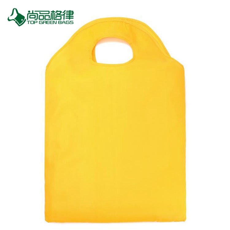 Reusable Reinforced Handle Grocery Large Custom Holder Fish Shape T-Shirt Folding Shopping Bag