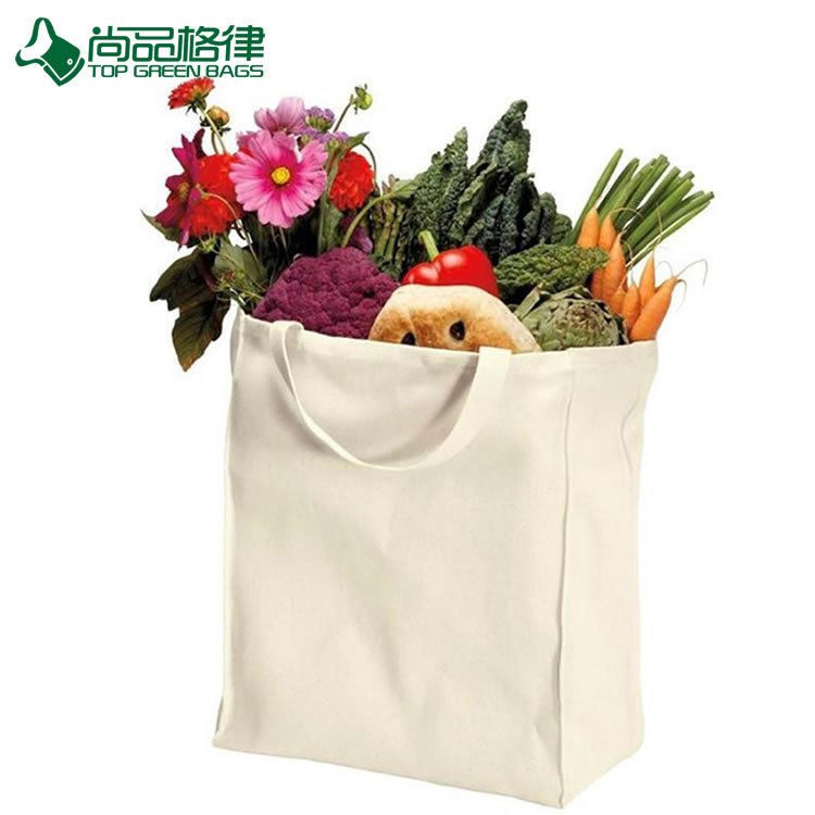 Recycled Natural Recycled Cotton Canvas Tote Bag (TP-TB067)