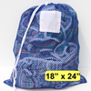 Yellow Blue Mesh Net Draw String Laundry Bag