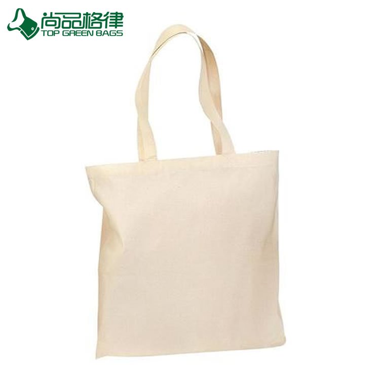 Wholesale Plain White Shopping Tote Cotton Bag (TP-SP057)