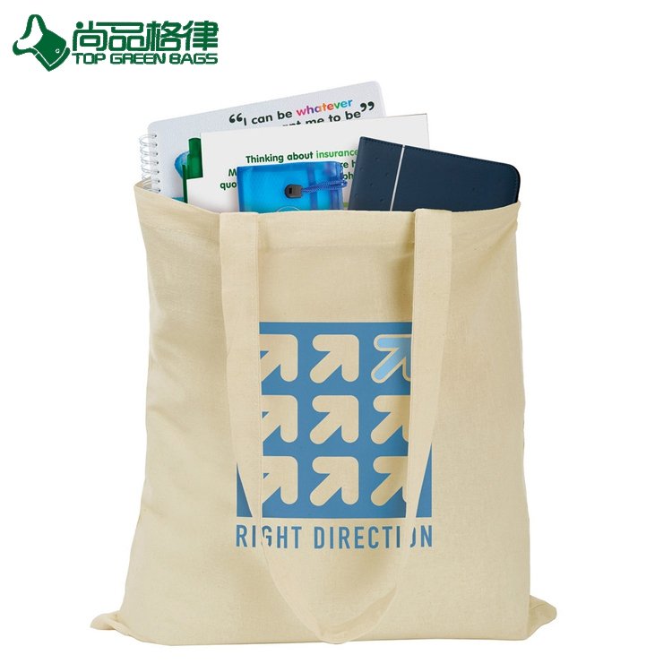 Customized Budget Cotton Canvas Tote Bag Shopping Cotton Shoulder Bag (TP-SP667)
