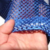 Yellow Blue Mesh Net Draw String Laundry Bag