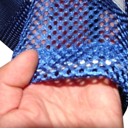 Yellow Blue Mesh Net Draw String Laundry Bag