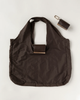 New Women Foldable Keychain Tote Bag Expandable Leather Mini Bags with Key Ring