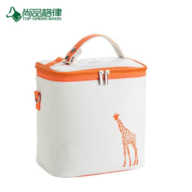 Customize High Quality Waxed Canvas Simple Pattern Lunch Cooler Bag